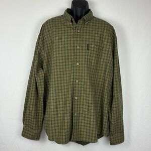 Abercrombie & Fitch Men's Green Plaid Long Sleeve Button Down Shirt Size XL